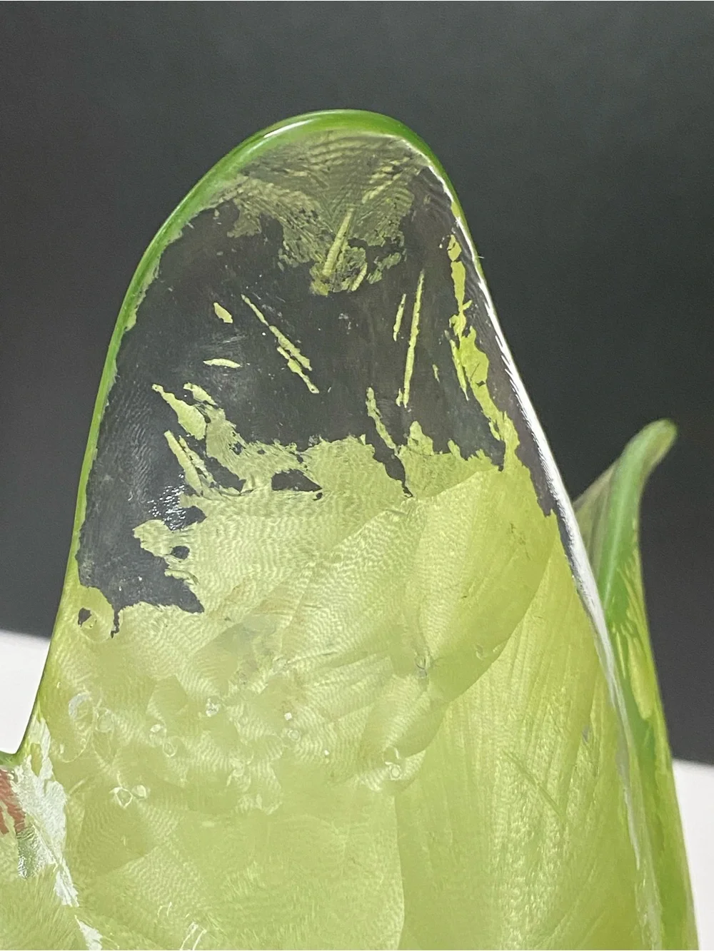 Vintage Green Tulip Shaped Vase